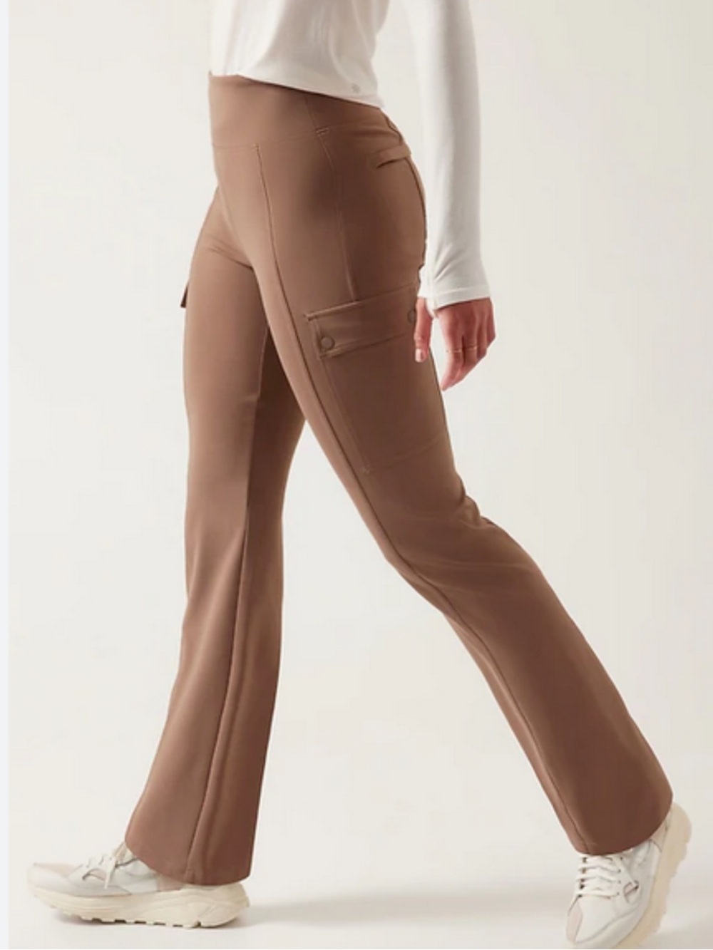 Athleta Delancey Straight-Leg Cargo Pants in Brown